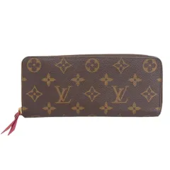 【本物保証】 ルイヴィトン LOUIS VUITTON モノグラム ポルトフォイユ クレマンス M60742 ラウンドファスナー長財布