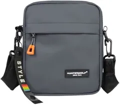 sakurart サコッシュ メンズ 小さめ 撥水 軽量 レディース ボディバッグ ウエストポーチ 斜め掛け ミニショルダー 防水 散歩 旅行(グレー)