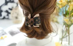 ワンランク上のヘアアクセサリー リボン ヘアクリップ バンスクリップ  髪飾り