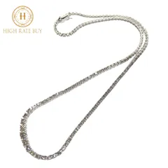 Tennis Pt.750 3ct.ダイヤモンド風ネックレス 22g 43cm