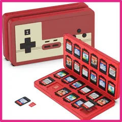 カラー1 GeeRic 24枚 ゲームカード 収納ボックス スイッチ 対応 ソフトケース 24枚Micro SD メモリーカード 収納可 Switch/Switch Lite/Switch OLED モデル対応 コンパクト 薄型 軽量 防塵 持ち運 傷つき防止