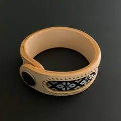 【アウトレット特価】博多織×レザーのブレスレット｜BEYOND LEATHER − 伝統を纏う、手元の美しさ E