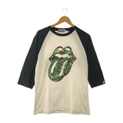 BAPE THE ROLLING STONES 白3/4 Sleeve Ape