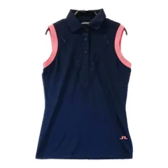 サイズ：XS J.LINDEBERG ジェイリンドバーグ  ノースリーブポロシャツ  ネイビー系 [240101312411]# ゴルフウェア レディース ストスト