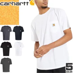 カーハート Carhartt Tシャツ 半袖 ポケット付き クルーネック 丸首 メンズ ワークウェア オーバーサイズ ロゴ 刺繍 無地 コットン ブランド 黒色 白色 ブラック ホワイト ネイビー グレー WORKWEAR POCKET T-SHIRT K87