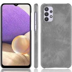 Galaxy A52 5G ケース SC-53B ギャラクシーa52 レザー ハード ケース 【Color】 グレー