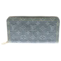 LOUIS VUITTON (ルイヴィトン) モノグラムデニム ジッピーウォレット ウォッシュドグレー M13214 長財布 ICタイプ