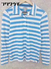 ◇ Callaway キャロウェイ ボーダー 長袖 ポロシャツ サイズM ホワイト ブルー レディース 【中古】 【1002801245801】