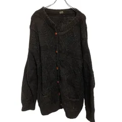 ウールニット セーター カーディガン レディース 2XL～ ダークブラウン ビッグサイズ 古着卸 アメリカ仕入 a701-5296