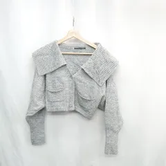 ◇ ⊇ Heather ヘザー ニット 長袖 カーディガン サイズF グレー レディース E  【1502200011286】