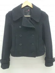 ■ UNITED ARROWS pink label ユナイテッドアローズ ピンクレーベル 長袖 Pコート S ブラック *  【1002799241861】