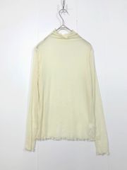 CLEA クレア C2203006 メロウハイネックシアーインナートップス プルオーバー sizeF/黄  ■■レディース