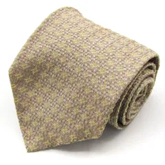 ピエールカルダン ブランドネクタイ チェック柄 格子柄 シルク メンズ ベージュ Pierre Cardin 【中古】
