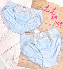 明るい青色系ショーツ２枚セット　LL　ーnf