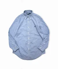 90's ポロ ラルフローレン BD ストライプ ドレス シャツ 15/38