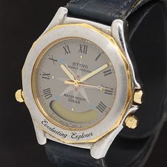 良品 稼働品 カシオ スティング メンズ 腕時計 ムーンフェイズ