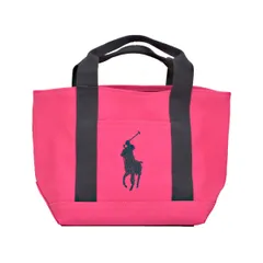 ラルフローレン Ralph Lauren ポロラルフローレン Polo Ralph Lauren バッグ キャンバス トートバッグ CWRLCSAG9T00130 064 ピンク+ロゴネイビー