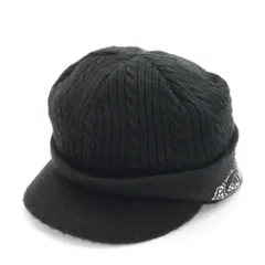 ROXY ロキシー つば付き アクリル ニットキャップ 黒 レディース 古着