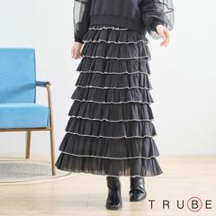 [TRUBE]【M〜L】プリーツティアードスカート