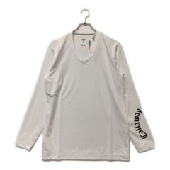 未使用品 メンズ キャロウェイ Callaway インナー LL 白 【2024年春夏モデル】Ｖネック シャツ