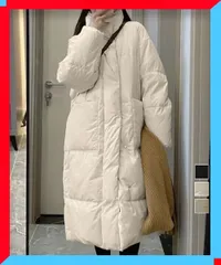 新品 フェイクダウンコート レディース 中綿 ロングコート おしゃれコート 軽い あったか アウター 黒 ロングベンチコート 【送料無料】