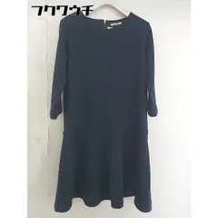 ◇ le.coeur blanc ルクールブラン 七分袖 ミニ ワンピース ネイビー レディース  【中古】 【1112270004097】のサムネイル