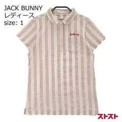 JACK BUNNY ジャックバニー 半袖 ポロシャツ ストライプ柄 レッド系 1 [240001893948]#