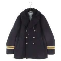 GUCCI (グッチ) BEEボタン フード付ウールピーコート ネイビー 480511 50のサムネイル