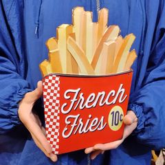 アメリカン ダイカットサイン◆フライドポテト◆ダイナー　ブリキ看板　アメリカン雑貨　ハンバーガー