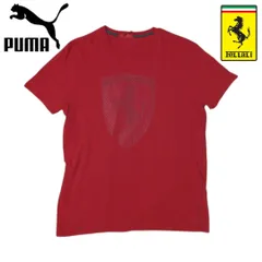 PUMA × Ferrari レッド エンブレム 半袖Tシャツ