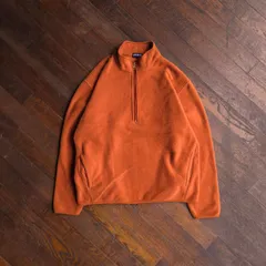 OLD UNIQLO ユニクロ ハーフジップ フリースジャケット オレンジ メンズ 90s OLD 紺タグ