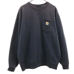 Carhartt カーハート 長袖 スウェット トレーナー L チャコールグレー 103852 裏起毛 胸ポケット メンズ 古着