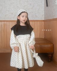 韓国子供服【新品 即納 SALE / 20％OFF 】-リトルブルーム韓国子供服/正規販売店 -【1日〜2日発送anggo アンコ ドット 水玉 ワンピース 韓国子供服　韓国子ども服　海外　110cm〜120cm