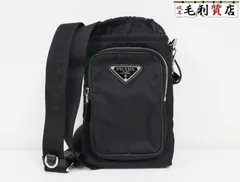 プラダ PRADA Re-Nylon スマートフォンケース 2ZH155 ブラック ナイロン レザー 極上美品 ショルダーバッグ バッグ