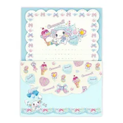 【メール便】シナモロール レターセット 手紙セット サンリオ クローズピン 便箋＆封筒 キャラクター ガーリーイラスト グッズ 