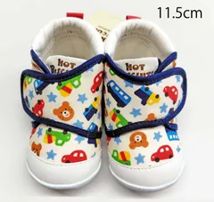 【正規品】ミキハウス ホットビスケッツ　ファーストベビーシューズ　71-9305-979　ブルー　11.5cm　新品(難あり)