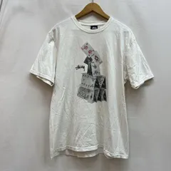 stussy ステューシー Tシャツ トランプ 白 STUSSY ステューシー Tシャツ カットソー 半袖 クルーネック