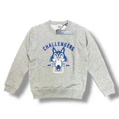 参考上代9900円 CHALLENGER KIDS WOLF MC SWEAT キッズ ウルフ スウェットシャツ クルーネック トレーナー チャレンジャー CLG-KD 024-002 グレー