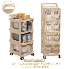 5段 収納ラック 4段 収納棚 おむつ収納 ベビー用品 4段 収納ケース 引き出し 仕切り キャスター付き 収納 プラスチック 大容量 おもちゃ収納 子供 収納 ケース 透明 多層 移動式 小物収納 #tomin596268のサムネイル