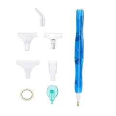 ダイヤモンドペインティングペン 樹脂 塗装工具 6種類の交換可能 ダイヤモンドペインティングツール 多機能 DIY 刺繍ドリルペン アクセサリーツール 樹脂 5D ハンドメイド ALLVD