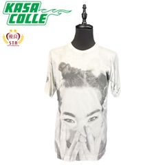 【Bjork】 ビョーク MONOCHROME FACE OVP it takes courage to enjoy it BRIGHTGREENタグ Vintage Tシャツ L