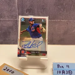 2018 Topps 1st Bowman Chrome Thomas Hatch 直筆サインカード CHICAGO CUBS カード