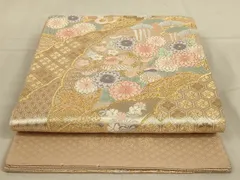 七五三　着物　袋帯　全通柄　正絹　佐賀錦 両面全通柄 佐賀錦 花菱 七宝 袋帯 金糸 126 | kimono Re:和