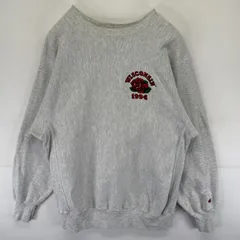 古着 90's/90年代 チャンピオン Champion USA製 スウェット リバースウィーブ トレーナー しもふりグレー ロゴ刺繍 XXL  グレー メンズ