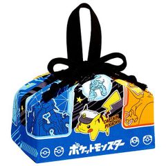 キャラクター 巾着袋 ポケットモンスター マチ付き （ 24 黒 グレー/青系 ) ポケモン モンスターボール こども お弁当袋 巾着 袋 巾着ポーチ キッズ 保育園 給食袋 男の子 女の子 小学校 給食袋