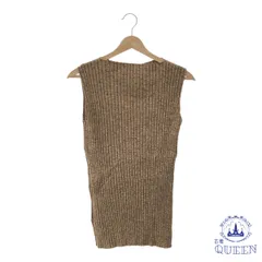 ☆美品☆ Mila Owen ミラオーウェン トップス カットソー ノースリーブ 袖なし リブ レディース ブラウン 0 901-3650 送料無料 古着