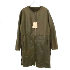 YVES SALOMON イブ サロモン COAT MERINOS LAMB リバーシブルムートンレザーコート EXT9WYM64297MER カーキ 36のサムネイル