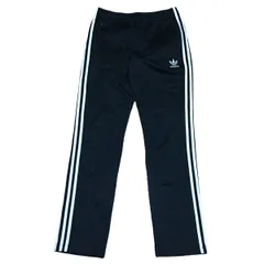 古着 adidas アディダス トラックパンツ トレフォイルロゴ 3ライン ブラック L 256-49