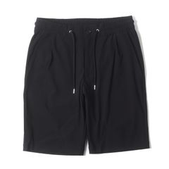 【美品】AKM エイケイエム パンツ サイズ:S / 23SS ストレッチ ナイロン リラックス イージー ショート パンツ (TM ICE NYLON EASY SHORTS P313 NLU031) / ブラック 黒 / ショーツ【メンズ】【中古】