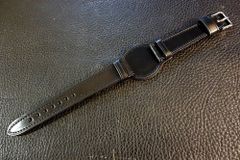 ◆台座付VINTAGE BELT◆高品質国産アニリン染めコードバン Custom Order(COLOR/台座SIZE/BUCKLE COLOR)受注生産(納期10日前後)腕時計ベルト
